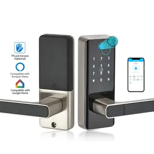 Multi-verification Biometric Fingerprint Remote unlocking digits door lock and smart wireless door lock with tuya and TT lock