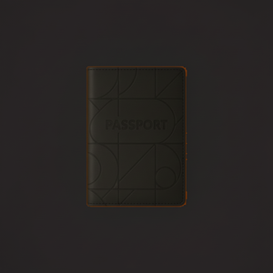 Tarjetero de cuero PU personalizado y funda de pasaporte personalizable sin cierre para uso en viajes - Product Image 1
