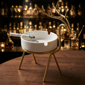 Cendrier en métal Nordic Gold Deer, incassable, en fer, support de cigarettes en forme d'animal, plateau décoratif de luxe pour salon et bureau, pour cigares - Product Image 6