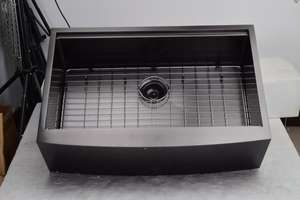 Évier de cuisine commercial fait à la main, grand double bac, acier inoxydable 304, forme carrée, sous plan, avec robinet en option - Product Image 4