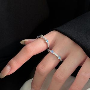 Anillo de plata de ley Ruitai S925 con piedra lunar para el dedo índice, joyería para mujer, uso diario - Product Image 3