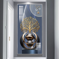 Décoration d'intérieur moderne, peinture sur porcelaine cristalline de grande taille, impression abstraite nordique en aquarelle, écologique, vente en gros 3D