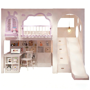 เตียงสอง<span class=keywords><strong>ชั้น</strong></span>ไม้จริง <span class=keywords><strong>3</strong></span> in 1 เป็นมิตรกับสิ่งแวดล้อม ทนทาน พร้อมบันได โต๊ะอเนกประสงค์ สำหรับเด็กชายและเด็กหญิง ใช้สำหรับเรียนและเล่น - Product Image 6