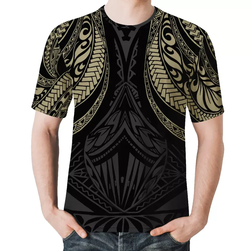 Best selling Tattoo totem T Shirt Polynesian Tribal Ethnic Style 3D Printing T Shirts polyester Men's T-shirts high quality