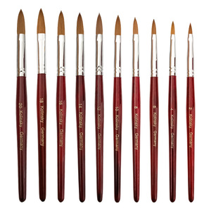50% Kolinsky Acrylic <b>Nail</b> Brush Red Wood Handle Professional Brush for <b>Nail</b> <b>Extension</b> Manicure - Product Image 1