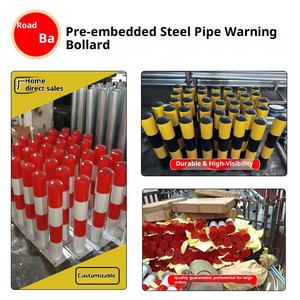 YL personnalisé tuyau en acier Durable colonne d'avertissement unité scolaire Anti-Collision fixe mobile réfléchissant arrêt de trafic sécurité de voiture - Product Image 3
