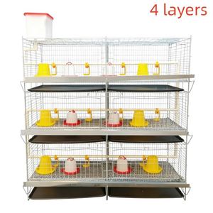 Cage d'élevage avicole moderne automatisée en H, haute capacité pour cailles et poulets de chair - Product Image 3