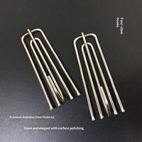 Crochets et fourchettes en acier inoxydable à quatre griffes pour rideaux, accessoires de ceinture, modèle A-1621, style moderne et épuré