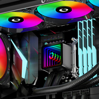 Refroidisseur liquide pour processeur AIO 360 mm RGB ARGB avec roulement fluide, dissipateur thermique en aluminium, ventilateur PWM pour PC de jeu de bureau