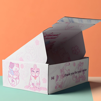 Boîtes d'expédition en carton kraft ondulé de dessin animé Emballage en papier cadeau étanche pour jouets Doublure en éponge de stratification mate