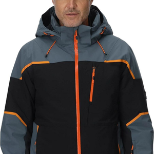 Veste de <span class=keywords><strong>ski</strong></span> pour homme, noire, grise et orange, imperméable, coupe-vent, isolée, pour le <span class=keywords><strong>ski</strong></span> et le snowboard - Product Image 2
