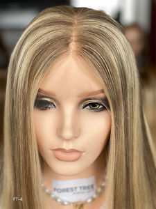 SHY 2025 peluca recta marrón Rubio de lujo para mujer Kosher para encaje europeo de longitud larga transparente cabello humano virgen 20cm - Product Image 3