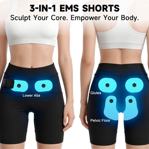 Pantalon de yoga sans fil 3-en-1 : Nouveaux shorts sculptants à contrôle indépendant 3 zones pour un soutien ciblé de l'abdomen, des fessiers et du plancher pelvien - Product Image 2