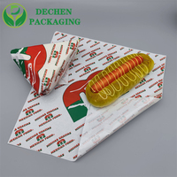 Papier d'emballage pour hamburger, sandwich, avec logo personnalisé imprimé, résistant à la graisse, recyclable, enduit de cire
