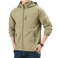 Herren mantel Dünne Outdoor-Reise Lose große Revers Casual Sport jacken Multi-Pocket Hooded Jacket