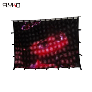 Bán Hot <span class=keywords><strong>Led</strong></span> 3in1 RGB ảnh <span class=keywords><strong>LED</strong></span> hiển thị vải p35cm DJ đèn Disco Đảng lights <span class=keywords><strong>LED</strong></span> Video Curtain cho DJ Booth - Product Image 2