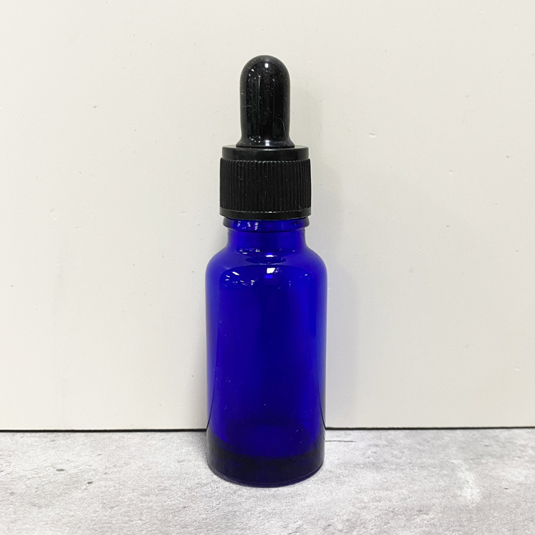 30 ml 1 OZ Blue Amber Green Clear Glass Bottle With Black Dropper For Essential Oil