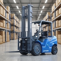 Chariot élévateur électrique intelligent Liftron CPD20 2000 kg avec pneus pleins pour le transport de palettes en usine d'éclairage LED