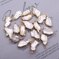 Pendentifs en perles naturelles Breloques multiples en perles de culture d'eau douce pour la fabrication de bijoux, 11x23mm