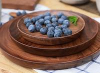 Plateau de service en bois de noyer vintage usage domestique élégant européen collations pain fruits stockage dîner plat bois Art assiette décorative