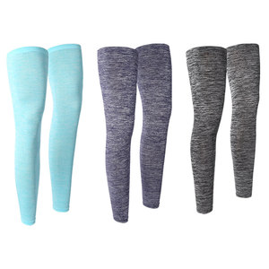 Jambières en soie glacée respirantes, protection UV, couvre-jambes pour cyclisme, pour adultes, sports de plein air, gris foncé, bleu foncé, vert lac - Product Image 4