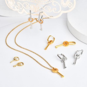 18k Gold Plated Red <b>Crystal</b> Stone Necklace Jewelry <b>Set</b> Stainless Steel Star Charm Bracelet Earring Jewelry <b>Sets</b> - Product Image 1
