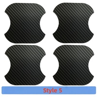 Autocollant de protection de poignée de porte en fibre de carbone magnétique avec logo personnalisé disponible, protection universelle contre les rayures pour voiture, film de style automobile