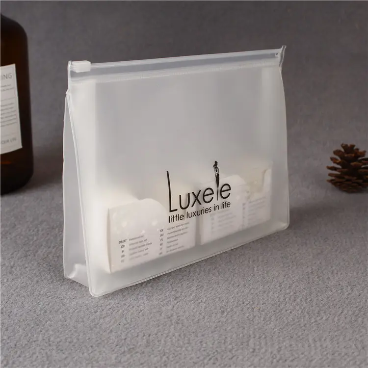 PVC Transparent Plastic Cosmetic Toiletry Makeup Bag Pouch With Zipper Closure Wholesale