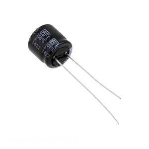 Condensateur Fabricant Canal CAP ALUM 470UF 20% 10V RADIAL TH Traversant 10ML470MEFCT78X9 470 uF - Product Image 1