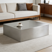 Luxuriöser Metall-Nachttisch aus Edelstahl, Moderner Minimalistischer Beistelltisch für Wohnzimmer und Schlafzimmer mit Stauraum und Eckregal