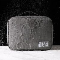Organisateur de câbles en cuir, pochette de chargeur, étui pour écouteurs, sac de rangement portable, étanche et respirant pour téléphone et équipement numérique, directement de l'usine