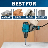 Ensemble de 13 forets pour marteau perforateur en acier au carbone RISING - Tige droite 3 mm-10 mm pour le perçage du béton et de la pierre
