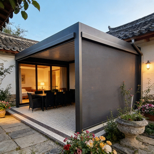 <span class=keywords><strong>ม่าน</strong></span>กันแดดกันลมแบบม้วนอัตโนมัติ พร้อมรางซิป ป้องกันฝุ่นละออง สำหรับ<span class=keywords><strong>โรงรถ</strong></span>/ประตูระเบียง - Product Image 5