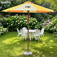 Parasols de bar en plein air pour glamping, restaurants, piscines, parasols en bois, parasols de plage personnalisés avec impression de logo