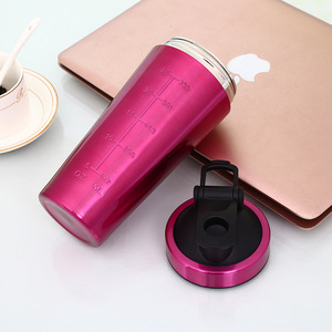 Hot Selling Single Wall 500ML 750ML Fitness Workout Water Bottle Metal <strong>Shaker</strong> Bottle Stainless Steel Gym Protein <strong>Shaker</strong> Bottle - Product Image 4