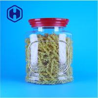 Pot en PET transparent de qualité alimentaire avec couvercle à vis personnalisé pour aliments pour animaux, bonbons, collations, fruits secs - Emballage anti-fuite sans BPA