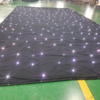 Telón de Fondo LED con Diseño de Cielo Estrellado para Escenarios, Cortinas Decorativas para Teatro, Bodas y Eventos