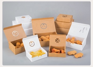 Contenants pliables personnalisés en papier pour plats à emporter, boîtes alimentaires jetables pour poulet frit, riz frit, salade, emballage de livraison de repas - Product Image 6