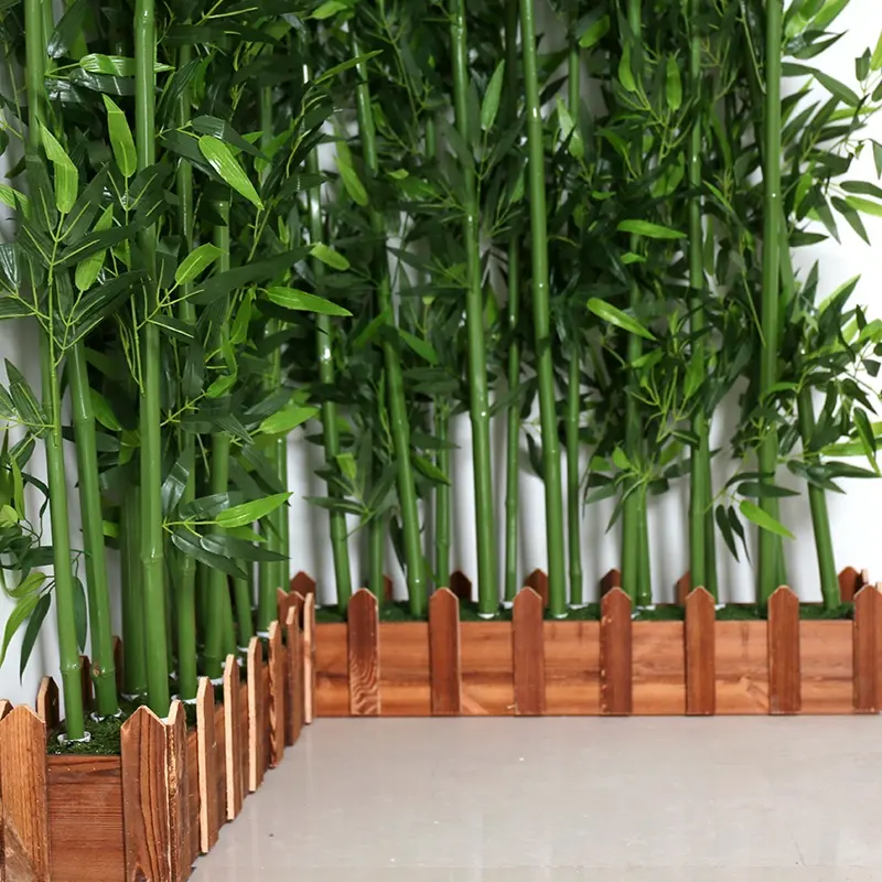 outdoor decorative artificial lucky bamboo fencing plants leaves artificial bamboo tree