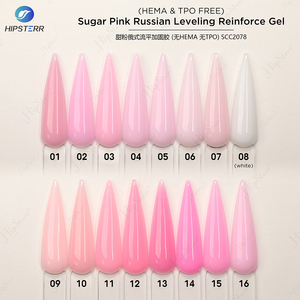 Gel de Nivelación Ruso Color Rosa Azucarado, Gel Autonivelante Ruso Sin HEMA ni TPO, Esmalte de <span class=keywords><strong>Uñas</strong></span>, Producto para Arte de <span class=keywords><strong>Uñas</strong></span>, Barniz de Gel UV - Product Image 4