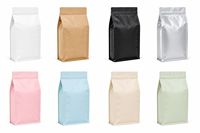 Sac pour aliments pour animaux de compagnie en PE imprimé en héliogravure, fond plat, fermeture éclair supérieure, pour nourriture pour chiens et chats