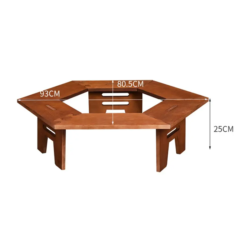 Outdoor foldable picnic table barbecue event tables folding wooden camping table