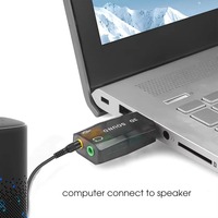 Tarjeta de Sonido Externa USB 2.0 al por Mayor, Adaptador de Audio 3D 5.1 con Conector de 3.5mm para Auriculares de PC de Escritorio y Portátil