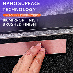 Gạch thép không gỉ tùy chỉnh cho thiết kế hiện đại, dải trang trí kim loại cho nền tường và trang trí góc - Product Image 2