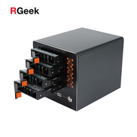 RGeek — Mini système de stockage de fichiers réseau NAS, pour serveur ITX, Barebone, châssis Rackmount, 4 baies, échange à chaud
