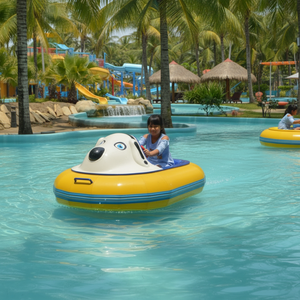 QIQU Attraction d'eau durable pour enfant avec pare-chocs en caoutchouc Chevron Phillips PE Bumper Boat - Product Image 1