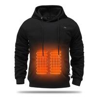 Sweat à capuche chauffant, combinaison chauffante d'hiver à capuche, sweat à capuche chauffant USB pour homme, vêtements décontractés chauds pour l'extérieur, chauffage électrique