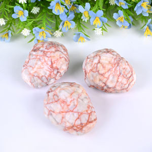 Escultura de Cristal Artesanal al por Mayor, Cristal Curativo, <span class=keywords><strong>Jaspe</strong></span> Rojo Encaje, Tallado de Cerebro Humano para Decoración de Escritorio - Product Image 4