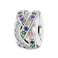 Accessoires de bijoux DIY en argent 925 et zircon : Perles, pierres de sécurité, fermoirs papillon et étoile, boucles de positionnement – Idéal pour cadeau