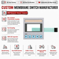 Teclado de membrana con interruptor LED para dispensador de combustible, analizador de humedad, con circuito táctil y superposición gráfica, al por mayor